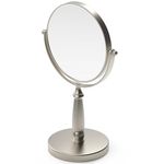 DecoBros Vanity Mirror 6-Inch Tabletop Two-Sided Swivel Makeup Mirror with 8X Magnification, Nickel