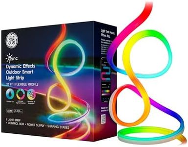 Cync GE Dynamic Effects Smart LED Light Strip with Music Sync, Color Changing Outdoor Light Strip, Compatible with Alexa and Google Home, 32ft Waterproof Light + Power Supply