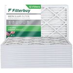Filterbuy 16x18x1 Air Filter MERV 8 Dust Defense (12-Pack), Pleated HVAC AC Furnace Air Filters Replacement (Actual Size: 15.50 x 17.50 x 0.75 Inches)