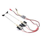 YoungRC Dual Way Bidirectional Brushed ESC RC 5A Brushed ESC 2S-3S RC ESC Speed Control+180 Motors 3V-9V Strong Magnetic Motor Kit with Motor Mount+Drive Shaft+D30 Propeller+Couplings for RC Boats