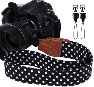 Eorefo Sangle Vintage Universelle pour Appareil Photo Reflex numérique Nikon Canon Sony Olympus Samsung Pentax Fujifilm Noir