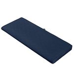 Classic Accessories Montlake Water-Resistant 48 x 18 x 3 Inch Rectangle Patio Quilted Lounge Cushion, Navy