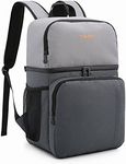 TOURIT Insulated Cooler Backpack Dual Compartment Light Lunch Backpack with Cooler for Men Women to Work, Hiking, Camping, Park, School or Day Trips