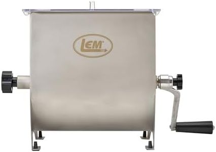 LEM Products MightyBite 20 Pound Capacity Manual Meat Mixer, Stainless Steel, Manual Only