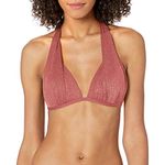 Kenneth Cole New York Women's Halter Push Up Bra Bikini Swimsuit Top, Rose//Day Glow, 34B/C