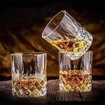 SYANKA Italian Premium Exclusive Old Fashioned Classic Whiskey Glasses Set of 6, Transparent, 320ml, Bar Glasses for Scotch, Bourbon, Liquor and Cocktail Drinks