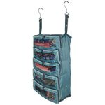 Luggage Organizer Packing Cubes - Collapsible Suitcase Backpack & Carry-On Bag Travel Accessories - Hanging Shelves feature YKK Zippers & Mesh Windows - Large Portable Closet System for Clothes - Teal