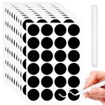 Round Chalkboard Labels, 10 Sheets Chalkboard Labels, Chalkboard Sticker for Refrigerator, Spice Jars, Glass Bottles, Cooking Oil Bottles (Black)