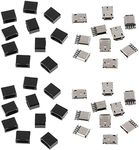 CY 50pcs Type B Micro USB Female 5 Pin Jack Port Socket Connector Solder Type Repair Parts