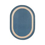 Joy Carpets 1479DD-08 Portrait Seaside 7 ft.8 in. x 10 ft.9 in. Oval 100 Pct. STAINMASTER Nylon Machine Tufted- Cut Pile Educational Rug