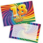 18th Birthday Party Invitations Men Women - Now It's Party Time 36 Pack - Adults Birthday Invitations for Friends Family A6 Bday Party Invites Invitation Cards with Folding Envelopes