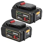 waitley 2 Pack 20V 6.0A Replacement
