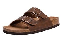 Cushionaire Women's Lane Cork Footbed Sandal With +Comfort, Brown Oily 7