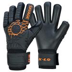 K-LO Sports Savage Blackout Goalie Glove (Black and Red, 4)