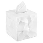 Essey White Wipy Tissue Box Cover ES05301, 13x13x13 cm