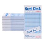 DGBDPACK Guest Check Pads EP-3632-1 (10 Pads), Total 500 Blue Waitress Notepad, Server Order Pads (500 Sheets)