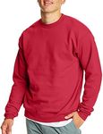 Hanes Men's 2 Pack EcoSmart Fleece Sweatshirt, Deep Red, Small