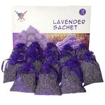 Lavender Sachet Bags Moth Repellent - Sachets for Drawers and Closets Fresh Scents, Repellant for Clothes of Natural Dried Flowers, Long-Lasting Aroma. Repel Moths from Your Closet Protecting Clothing