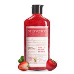 St. D’vence Bliss Berry Salicylic Acid Body Wash Shower Gel with Strawberry & Shea Butter Raw | Body Wash For Men & Women | Tan Removal Body Wash, Paraben & SLS Free, Exfoliating Body Wash | Body & Back Acne Body Wash- 300ml