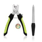 Mascots Tierra Dog Professional Nail Cutter with Filer and Pet Nail Clipper Suitable for All Medium & Large Animals with Safety Lock and Protective Guard to Avoid Over Cutting (Color May Vary)-1 Pcs