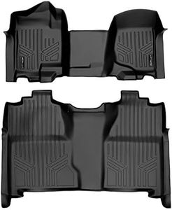 MAX LINER A0296/B0020 MAXFLOORMAT Floor Mats for Silverado/Sierra 1500 (07-13) 2500/3500 (07-14) Crew Complete Set 1pc Front Row (Black)