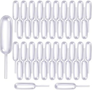 Teenitor Cupcake Pipettes, 60Pcs 4ml Alcohol Infuser Plastic Pipettes Dropper Squeeze Dropper Disposable Mini Flavor Liquor Infuser for Chocolate Strawberries Cupcakes