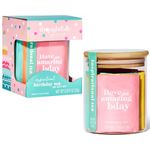 Thoughtfully Gourmet, Inspirational Birthday Tea Gift Set, Includes Glass Storage Jar and 5 Flavours of Tea with Inspirational Quotes, Set of 25