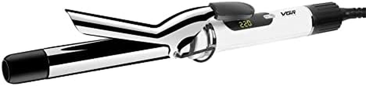 VGR V-527 Professional 25mm Barrel Curling Iron Hair Curler with Titanium Coating Barrel Curling Wand Instant Heat up to 220°C Anti Scald Feature Ready to use in 30 Sec uniform heat technology