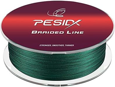 Pesidx Braided Fishing Line, Abrasion Resistant Braided Lines, High Sensitivity and Zero Stretch, 4 Strands to 8 Strands with Smaller Diameter