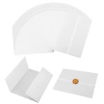 38pcs Vellum Jackets 5x7 Inch Vellum Paper for Invitations Prefolded Translucent Vellum Wrap Jackets for Wedding Birthday Housewarming Party Baby Shower Invitation Gift Holiday Card - White