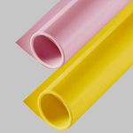 Smiledrive Photography Background Sheets - Backdrop Sheets 60 x 120 cm Waterproof Wrinklefree PVC Material (Pink and Yellow)