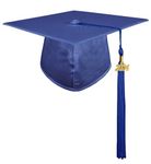 GraduatePro 2023 Shiny Kindergarten Graduation Cap, Kids Graduation Hat Adjustable with Tassel Royal Blue