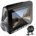 GoldMaxx GX23 4K Dash Camera with GPS | Dual Front & Rear Car Dashcam | Built-in WiFi, Superior Night Vision, Easy Setup | 3” HD Screen with Intelligent Alerts, Time Lapse & Loop Recording