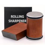 Supvox® 2Pcs Knife Sharpener Tool, Dual 400/1000 Grit Diamond Wheels with Strong Magnetic Base, Utility Chef Knife Sharpener, Manual Roller Sharpening Tool