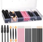 300pcs Disposable Makeup Tool Kit,Brow brush/Mascara brush/Lip Applicators/Eyeshadow applicators/Eye liner brush,JASSINS Makeup Disposable Accessories With Organizer Box
