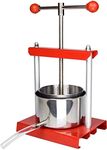 6L Fruit Press Wine Cider Press, Manual Juicer for Grape, Honey,Olive Oil, Vegetables, Homemade Juice, Cheese Making (Stainless Steel)