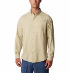 Columbia Mens Tamiami II Long Sleeve Shirt, Fossil, S