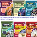 bsc nursing first year first semester books study materials with answers subjects .applied anatomy.applied physiology.a sociology. psychology. nursing foundation-I. first aid.(AS-PER INC NEW SYLLABUS 2024 )