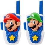 Super Mario Walkie Talkies for Kids, Static Free and Extended Range Indoor and Outdoor Toys for Fans of Mario Toys