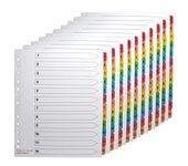 Britten & James Extra Wide File Index Dividers Numbered 12-Part 1-12 [Pack of 10 Sets]