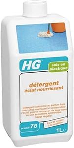 HG Détergent Eclat pour Sols Plastiques (1L), Pour Lino et Tous Types de Sols Artificiels, Concentré Nourrissant et Brillant Anti-Rayures, Lavage Régulier (118100104) lot de 2
