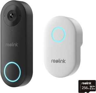 REOLINK Video Doorbell Camera with 256GB microSD Card Bundle, Wired Video Doorbell, 5Ghz/2.4Ghz WiFi, 256GB SD Card for Local Storage, Chime Included