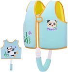 OSHYLE Swim Vest for Kids Toddler Floaties Vest with Safety Strap Buoyancy Aid (BU-Panda, S(1-3))