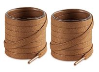 SHOESHINE flat cotton shoe laces for casual, sneaker shoes or boot 8mm wide TAN