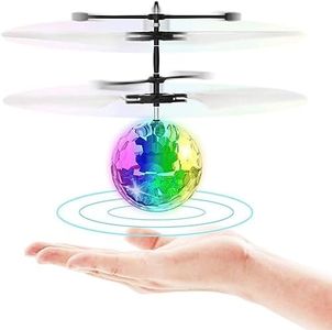 HUKITECH Induction Copter - RC Toy (Hand Controlled) - Flying Luminous Ball - Fascinating Light Effects - Game with Remote Control