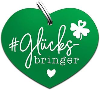 Soulhorse Brand Horse Pony Dogs Lucky Tag Horse Tag Gücksbringer Guardian Angel Saddle Heart Bridle Bridle Breastplate Key Ring Talisman for Animals and People (Lucky Charm, Green)