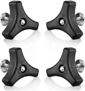 BEANPRECOY 4 Sets Lawn Mower Handle Bolts, Triangular Handle Fastening Screw Set, Universal Fixing Nut Replacement Parts Lawnmower Handle Wing Nut, for Honda & Most Lawn Mower Machine