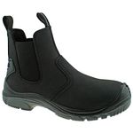 Grafters Mens Black Lightweight Safety Chelsea Dealer Work Boots M371A KD-UK 8 (EU 42)