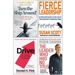 Turn The Ship Around, Fierce Leadership, Drive Daniel Pink, The Leader Who Had No Title 4 Books Collection Set