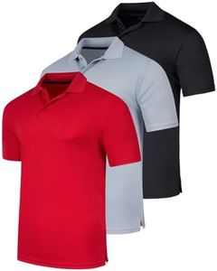 Real Essentials Mens Big and Tall Dry Dri Fit Polo Shirt Short Sleeve Golf Tennis Active Athletic Performance King Size Casual Tee